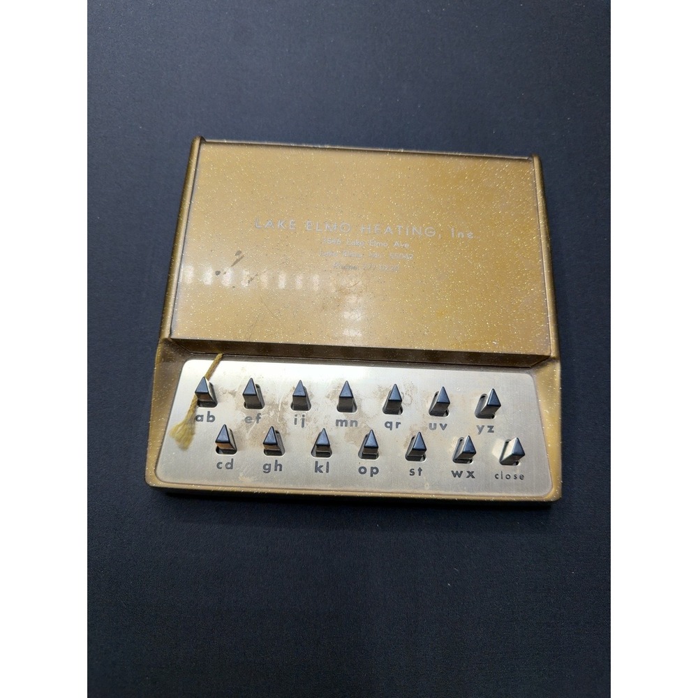 Vintage Lake Elmo Heating Advertising Telephone Index Rolodex Address File MCM‎